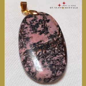 rodonita colgante piedra rosa calidad terapia reiki minerales