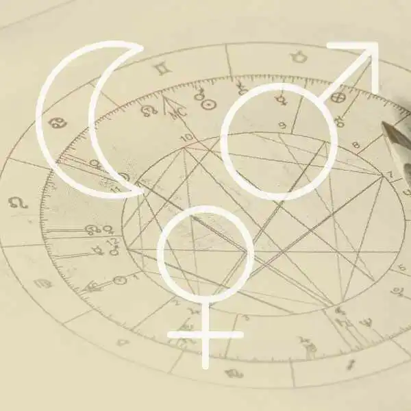 Astrología carta natal venus marte luna